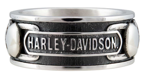 Harley-Davidson® Men's Willie G Skull & Chain Band Ring, Stainless Steel HSR0100 - Superstition Harley-Davidson