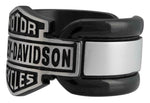 Harley-Davidson® Men's Vintage Bar & Shield Striped Ring, Black Stainless Steel HSR0101 - Superstition Harley-Davidson