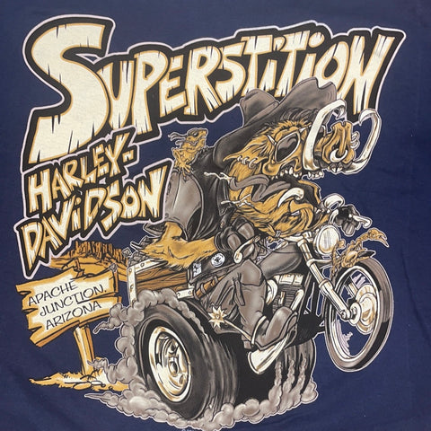 Harley-Davidson® Men's Fink Hog Long Sleeve T-Shirt, Navy - Superstition Harley-Davidson
