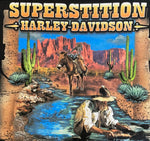 Harley-Davidson® Men's Bar & Shield Gold Panner Long Sleeve Tee, Black or White - Superstition Harley-Davidson