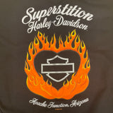 Harley-Davidson® Women's Bar & Shield Flaming Heart Pull-Over Hoodie, Black - Superstition Harley-Davidson