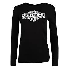 Harley-Davidson Elongated Bar & Shield Flaming Heart Long Sleeve Shirt, Black 3X