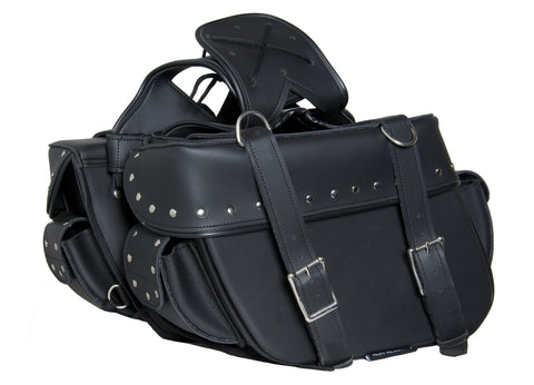 Daniel Smart DS312S Two Strap Saddle Bag w/ Studs