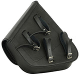 DS4010L Left Side Premium Leather Swing Arm Bag W/ Buffalo Snaps