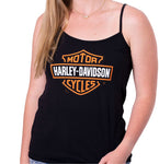 Harley-Davidson® Women's Bar and Shield Sugar Skull Sleeveless Tank Top - Black - Superstition Harley-Davidson